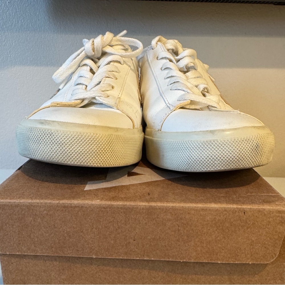 Veja Campo Cream and Tan Sneakers - Picture 3 of 10